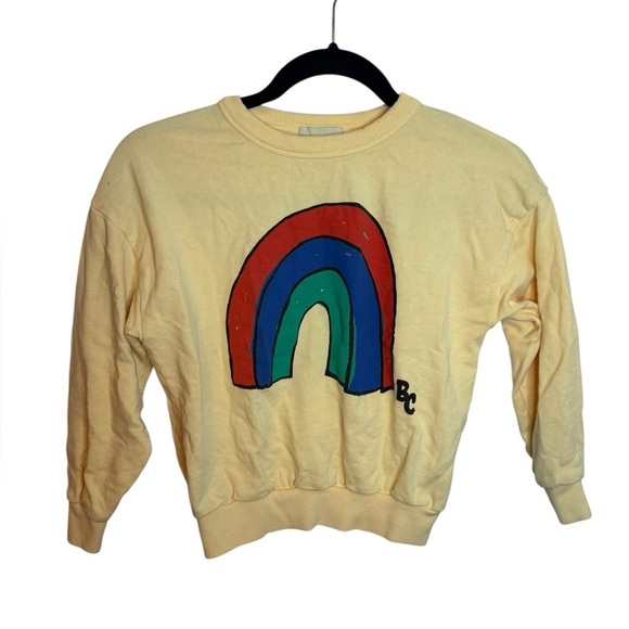 Bobo Choses Kids Butter Yellow Rainbow Sweatshirt - Picture 2 of 6